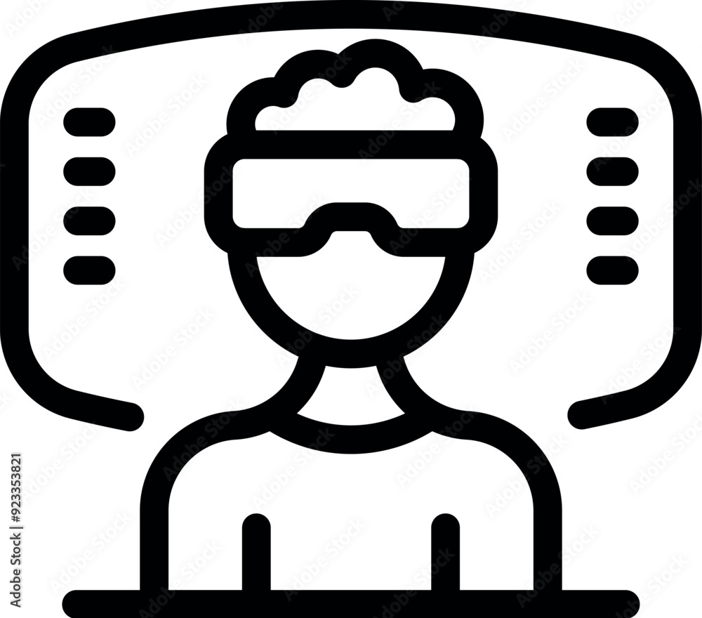 Man is wearing virtual reality glasses and experiencing a metaverse simulation Man is wearing virtual reality glasses and experiencing a metaverse simulation