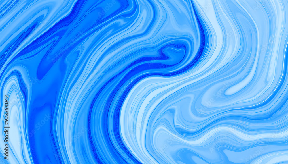 Fototapeta premium A close-up of a blue and white abstract art piece, with swirling patterns reminiscent of a gentle morning light isolated with white highlights, png