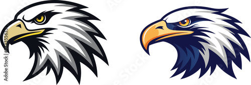  eagle head silhouette vector illustration 
