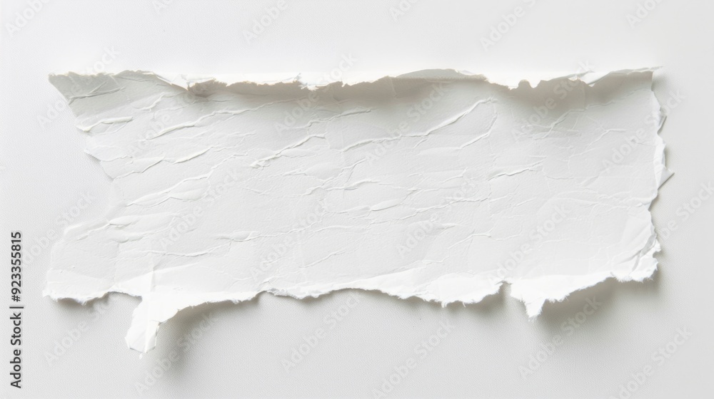 Piece Of Paper Isolated. Torn Blank White Paper Texture for Graphic Designer and Holi Design Piece Of Paper Isolated. Torn Blank White Paper Texture for Graphic Designer and Holi Design