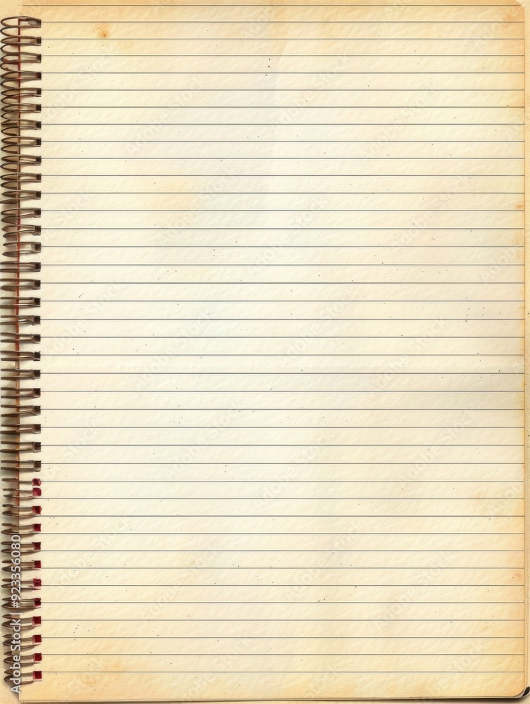 Blank Lined Paper. Notebook Sheet Background for School Notes and Writing Blank Lined Paper. Notebook Sheet Background for School Notes and Writing