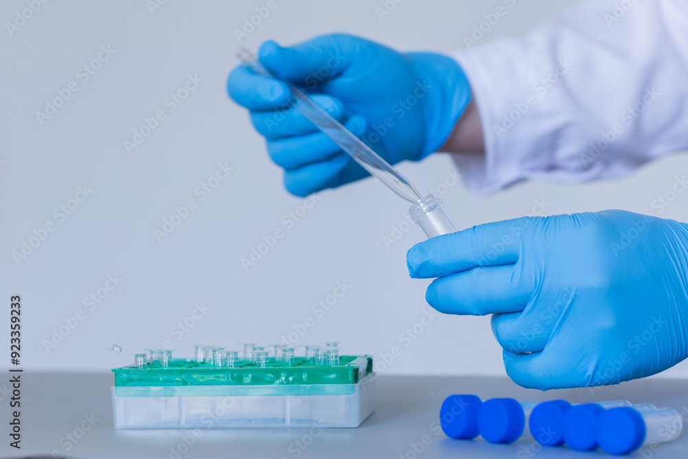 Fototapeta premium Production line pharmaceutical industry. Manufacturing of drugs and medications, pharmaceuticals.