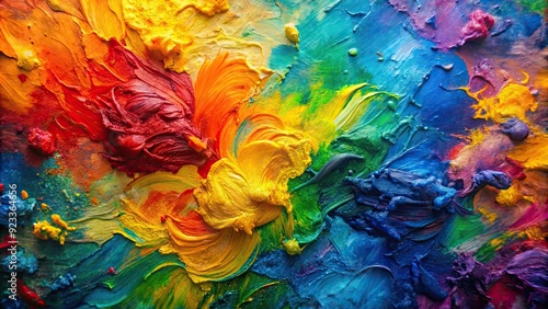 Wallpaper Mural Multi color oil paint texture background perfect for artistic projects or backgrounds, oil paint, texture, colorful Torontodigital.ca