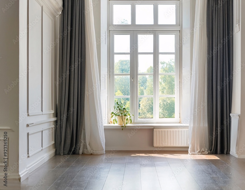 Fototapeta premium minimalist room interior with a simple but elegant design. generative ai