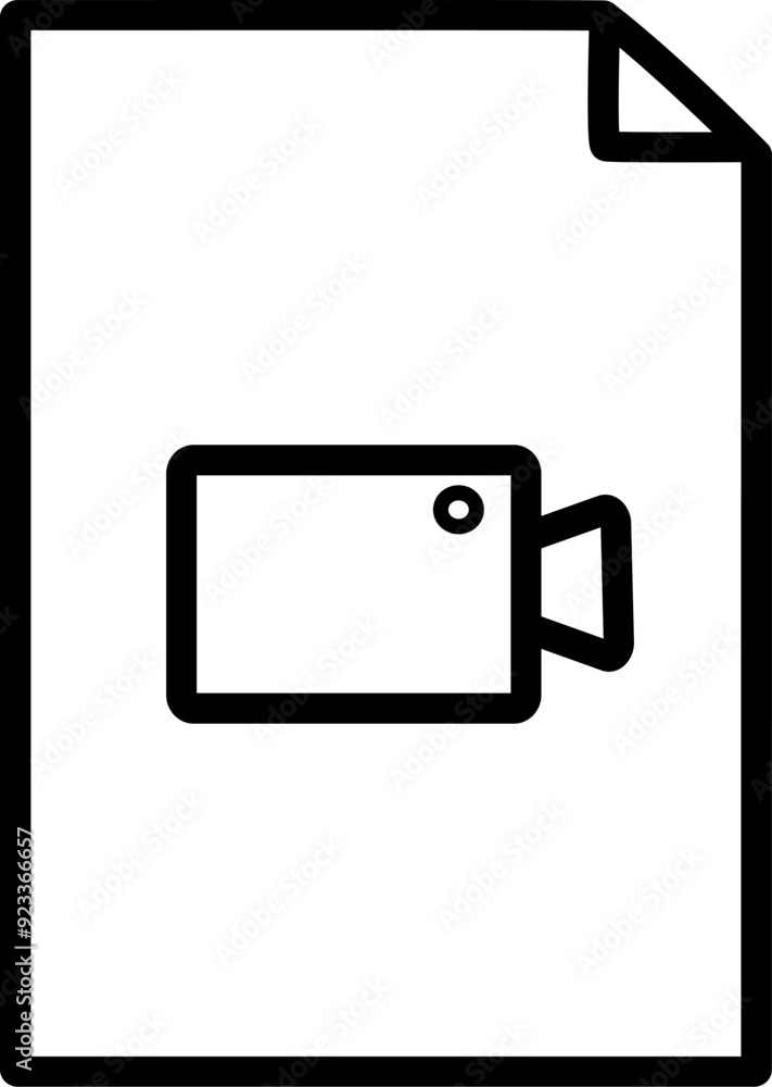 Video file format  icon. Multimedia folder vector icon. Replaceable vector design.