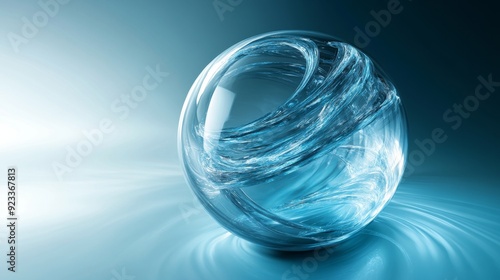 Wallpaper Mural Global Search Engine Concept - 3D Globe with Swirling Search Queries Representing Dynamic Internet Searches Torontodigital.ca