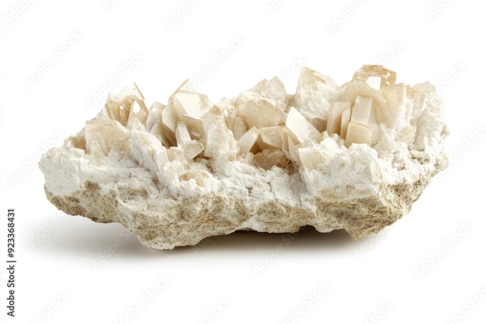 Diatomite: A Natural Mineral Rock Specimen Isolated on White Background Diatomite: A Natural Mineral Rock Specimen Isolated on White Background