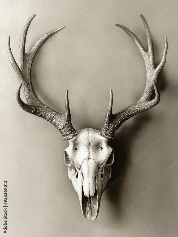 Elk Skull And Antler. Anatomy Of Cervid Antler And Deer Bone Elk Skull And Antler. Anatomy Of Cervid Antler And Deer Bone