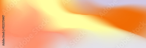 Orange gradation abstract wave blur. Warm gradient with orange, yellow and purple color. Mesh gradient light design. Vector illustration