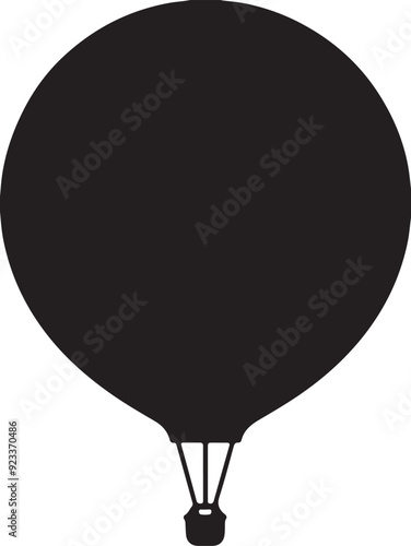 hot air balloon silhouettes vector art illustration