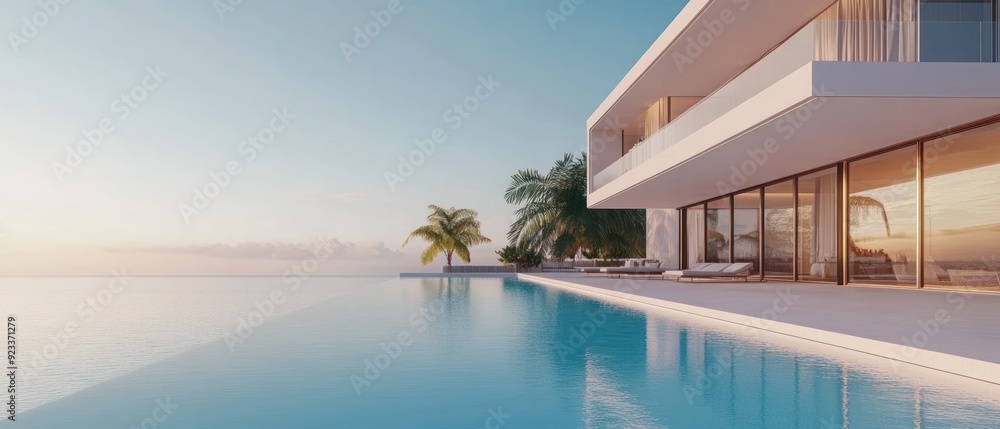 Modern White Villa with Infinity Pool Overlooking the Ocean Modern White Villa with Infinity Pool Overlooking the Ocean