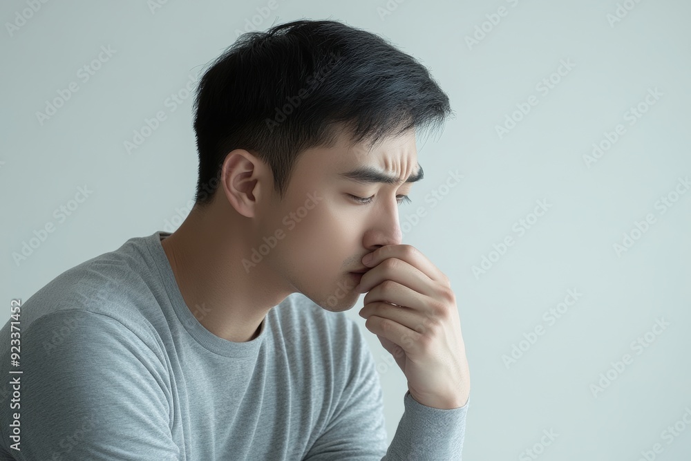 Squeezing hand, covering nose, breathing with smelly disgust, expression face dislike odor, smelly armpit underarm. Medical health, skin and body care. Squeezing hand, covering nose, breathing with smelly disgust, expression face dislike odor, smelly armpit underarm. Medical health, skin and body care.