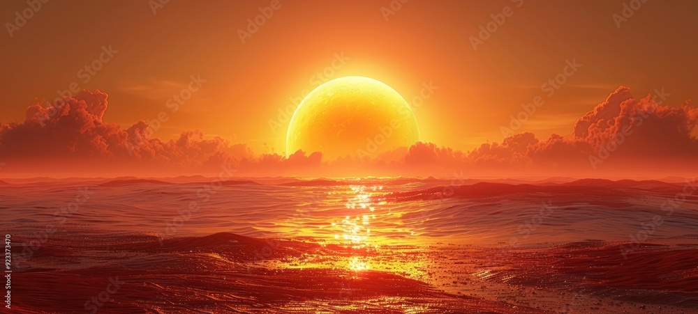 Obraz premium Abstract Sunset Orange background