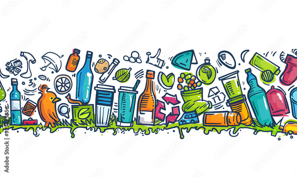 Obraz premium recycle and reuse products concept to keep the world green.