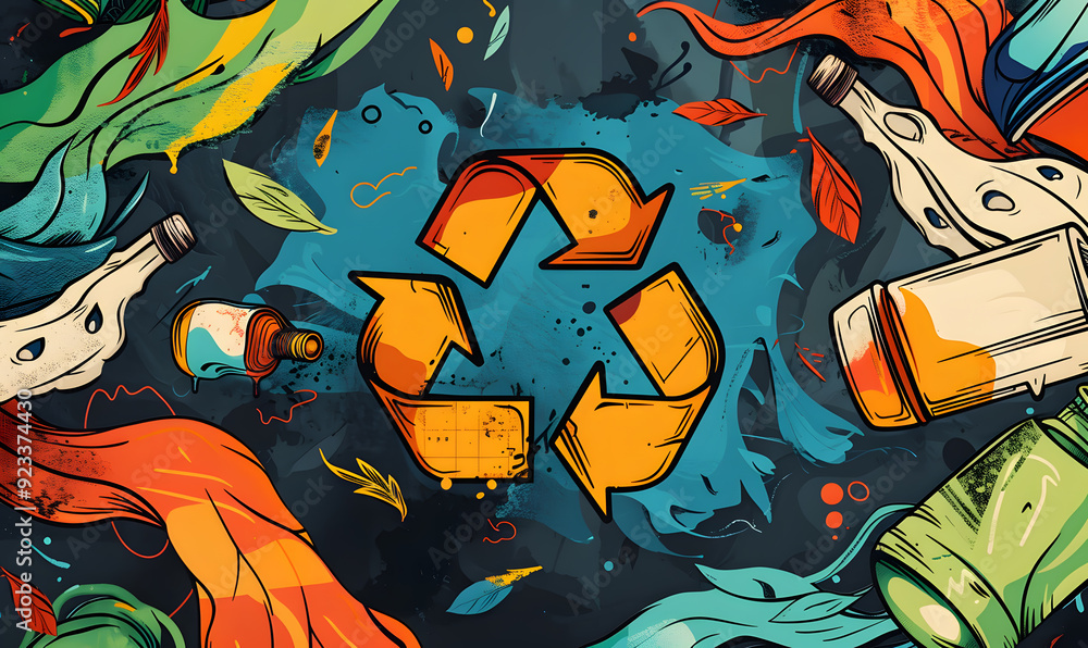 recycle and reuse products concept to keep the world green. recycle and reuse products concept to keep the world green.
