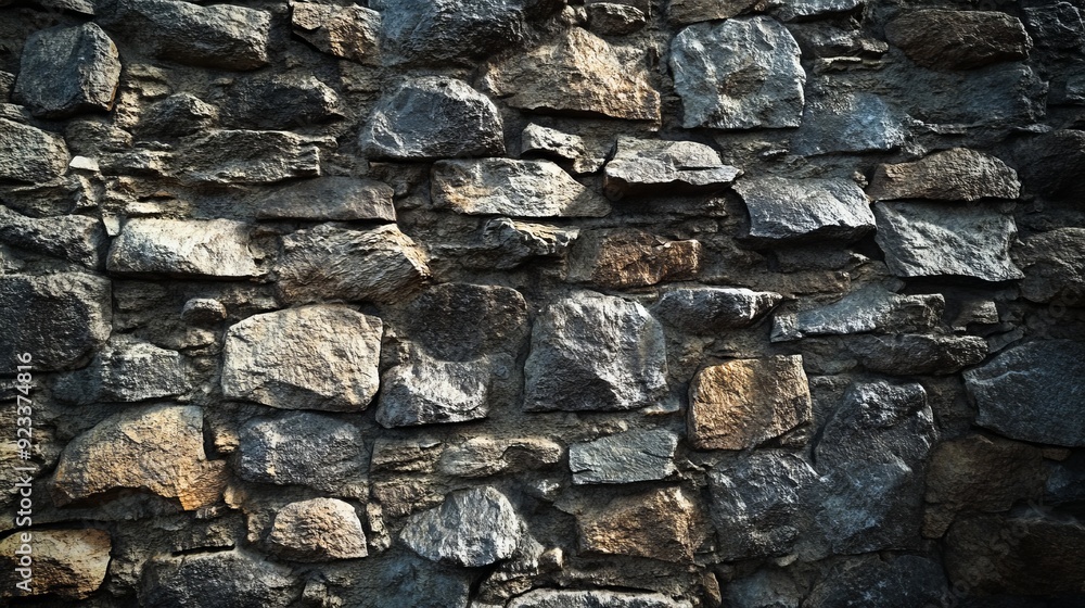 3D Rustic Stone Wall: A Natural Stone Wall with Rich Textures and Earthy Tones 3D Rustic Stone Wall: A Natural Stone Wall with Rich Textures and Earthy Tones