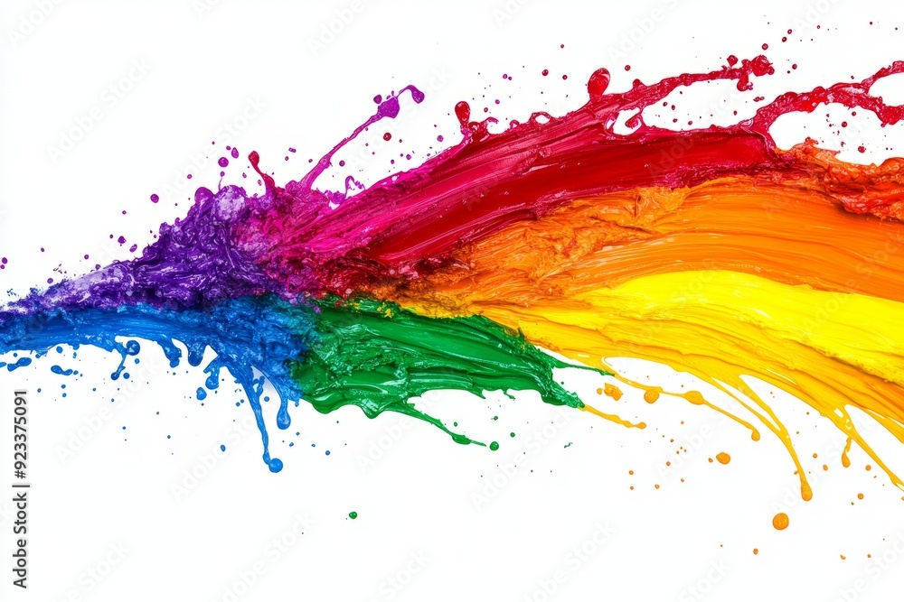 splash of LGBTQ colors , white background , inclusive, celebration, pride month, diversity splash of LGBTQ colors , white background , inclusive, celebration, pride month, diversity