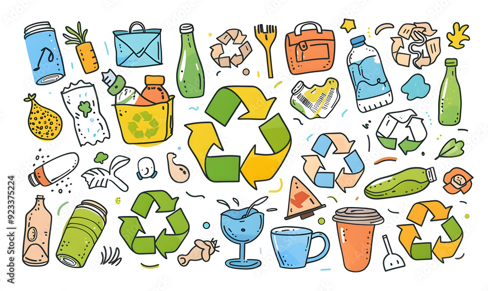 recycle and reuse products concept to keep the world green. recycle and reuse products concept to keep the world green.