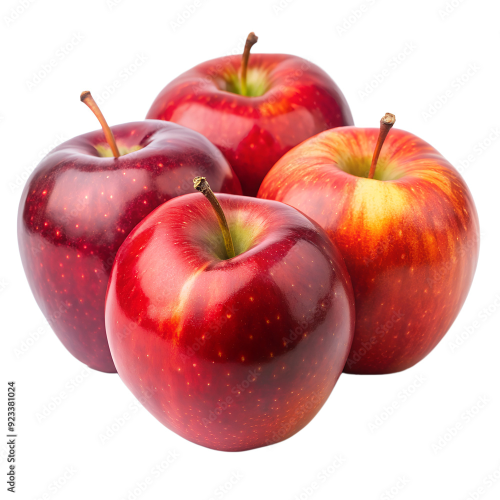 Red apples isolated on white background. Ai generated Red apples isolated on white background. Ai generated