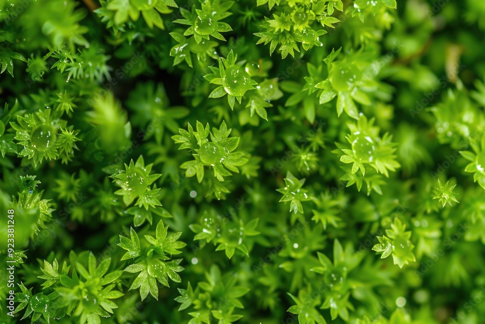 Green Moss Forest. Closeup Detail of Moss in Nature's Grooved Background Green Moss Forest. Closeup Detail of Moss in Nature's Grooved Background