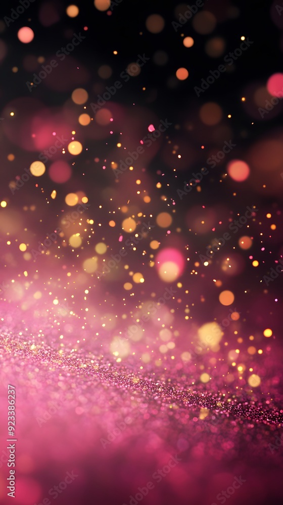 pink and gold glitter background with bokeh lights pink and gold glitter background with bokeh lights