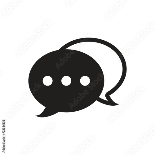 Bubble logo chat icon design template isolated illustration