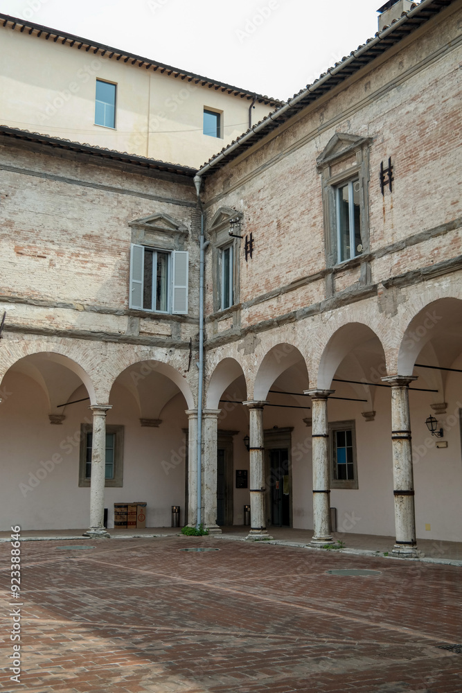 Courtyard of an old European building Courtyard of an old European building