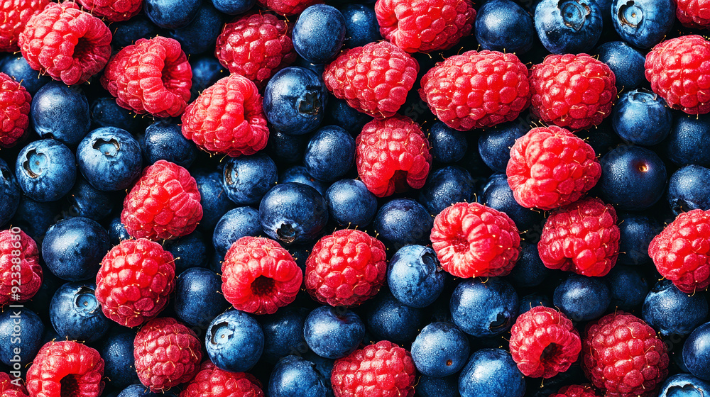 Blueberry and raspberry background texture Blueberry and raspberry background texture