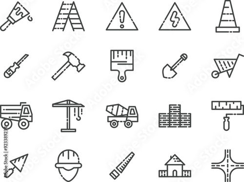 Construction tool icon. Hammer icon. Building icon. Construction icon.