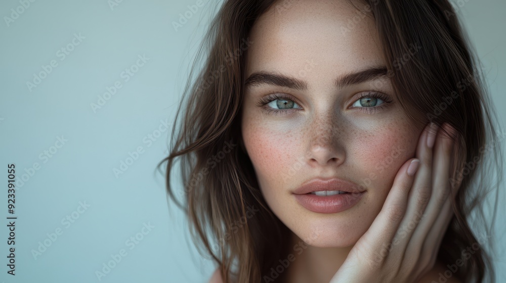 The beautiful woman's face. The beautiful woman's face.