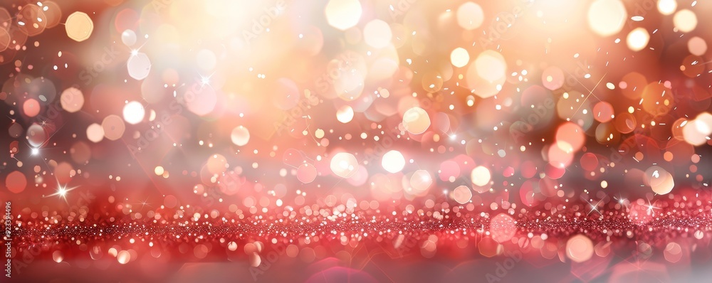 A blurry red background with a lot of small red dots by AI generated image