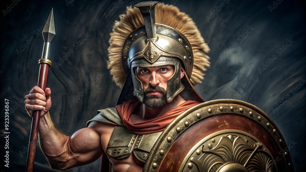 Obraz premium The indomitable warrior, pride and strength of ancient Greece