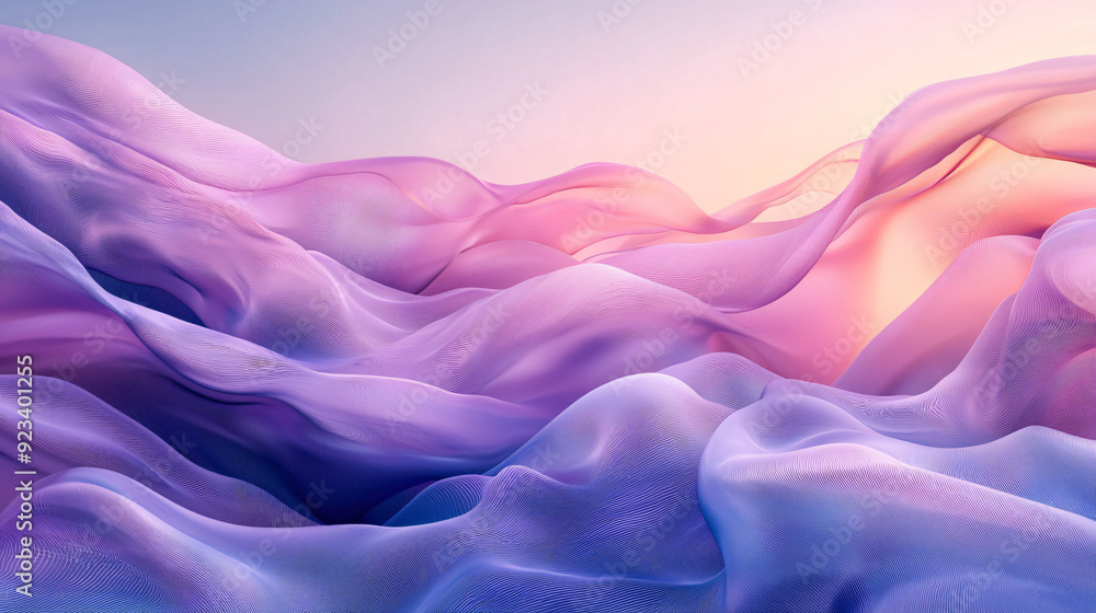 Obraz premium Gentle Soothing Gradients Tranquil Abstract Background with Soft Curves for Peaceful Wellness