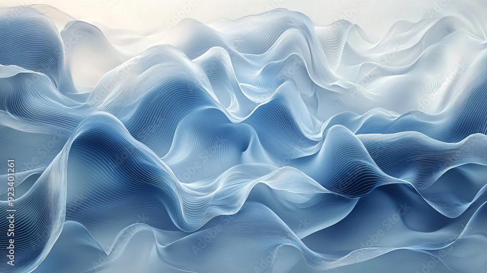 Gentle Mindful Waves Soft Gradient Background for Tranquil Meditation and Wellness