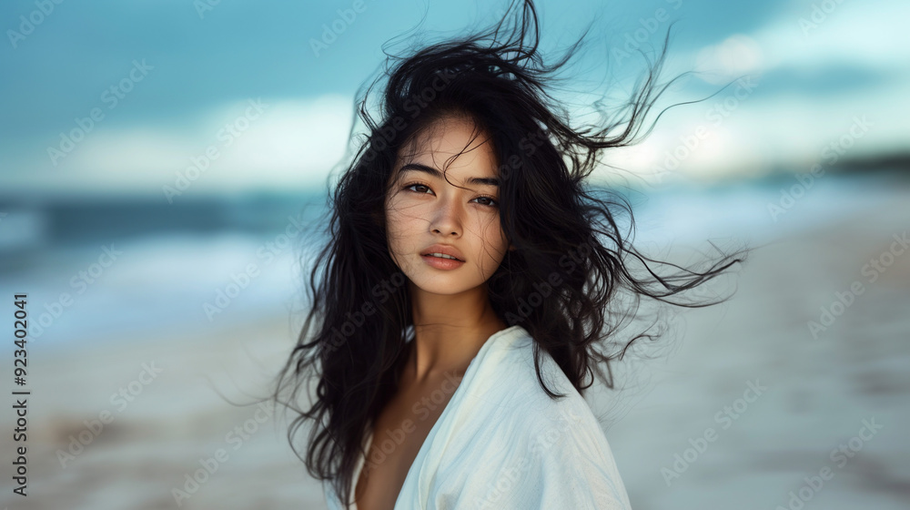 Attractive woman on the beach. Attractive woman on the beach.