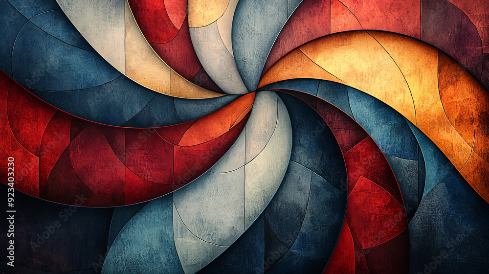 Fototapeta premium Vibrant Abstract Tapestry Artistic Design with Swirling Patterns for Calming Creative Expression