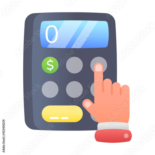 A flat style icon of budgeting