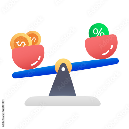 An icon of equity designed in flat style 