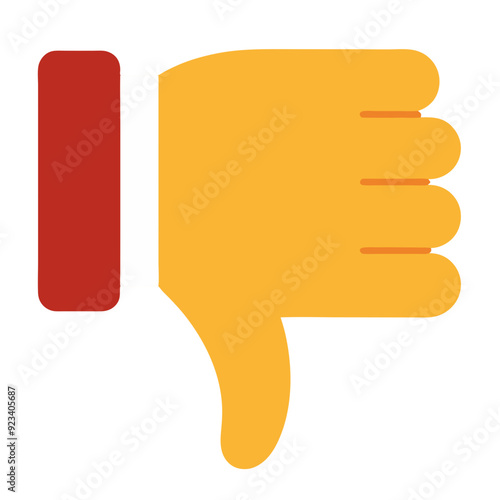 Thumbs Down Hand Gesture Vector Symbol of Disapproval Negative Feedback  Illustration