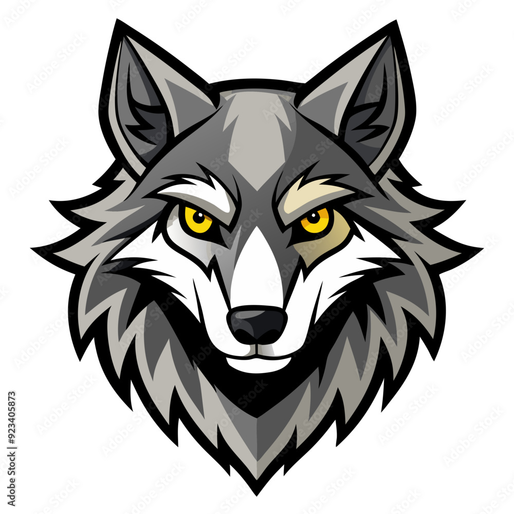 Wolf Head Vector Illustration Fierce Animal Wild Predator Symbol Mascot Logo Design Art Wolf Head Vector Illustration Fierce Animal Wild Predator Symbol Mascot Logo Design Art