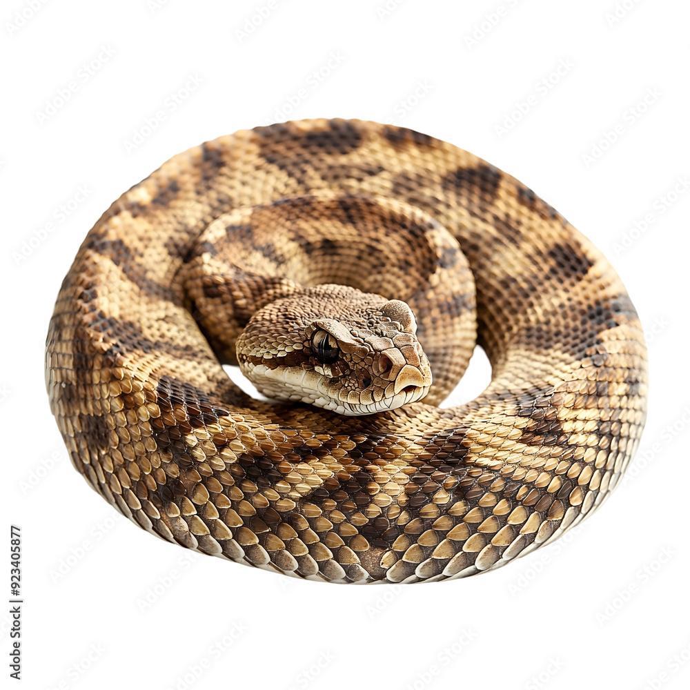 Photography of a Coiled Rattlesnake on Plain Transparent isolated png Background with High Detail Photography of a Coiled Rattlesnake on Plain Transparent isolated png Background with High Detail