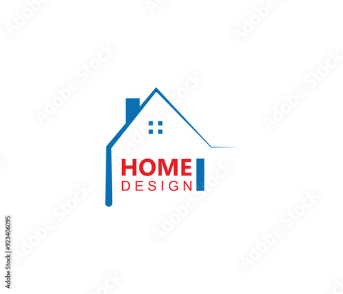 Real state bulding logo icon illustration abstract background design.
