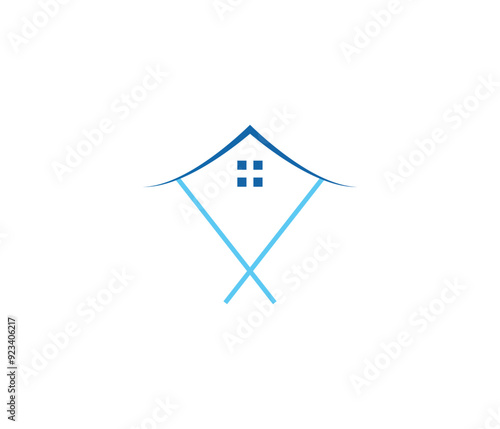Real state bulding logo icon illustration abstract background design.