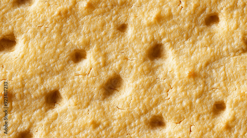 Wallpaper Mural Extreme close-up of a single shortbread cookie surface texture. Pale golden, dense and slightly crumbly texture with tiny pock marks. Torontodigital.ca