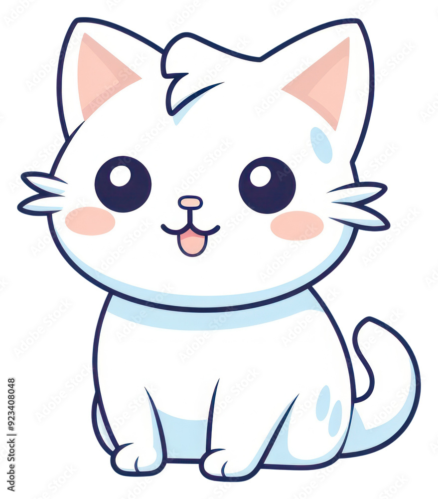 PNG Cute white cat, transparent background PNG Cute white cat, transparent background