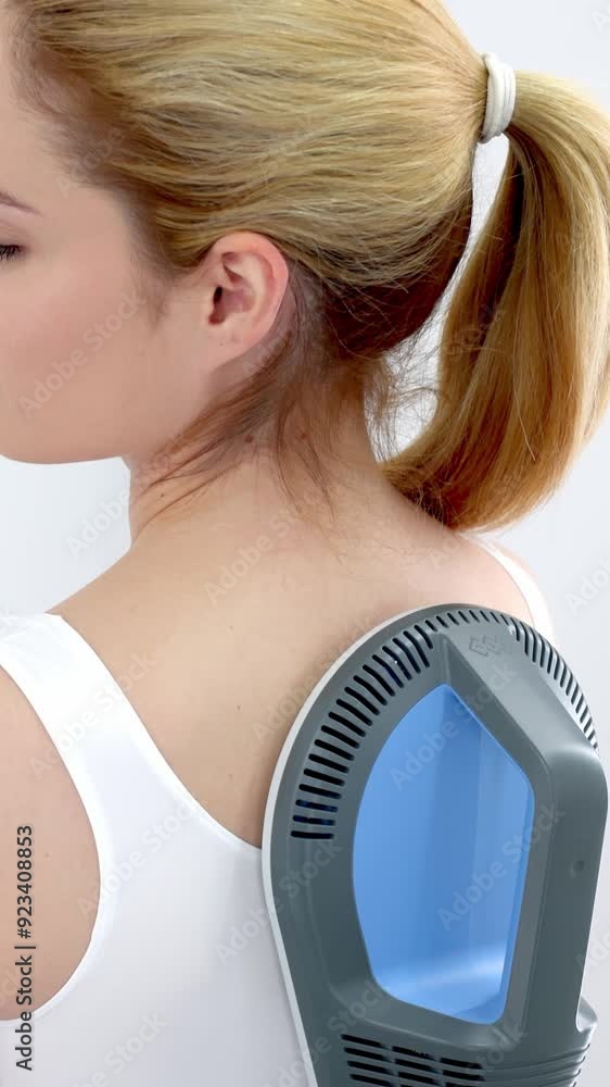 Close-up of a high-inductive magnetotherapy device on a light background. Showcasing advanced technology for effective pain relief and healing, perfect for wellness and medical settings. Close-up of a high-inductive magnetotherapy device on a light background. Showcasing advanced technology for effective pain relief and healing, perfect for wellness and medical settings.