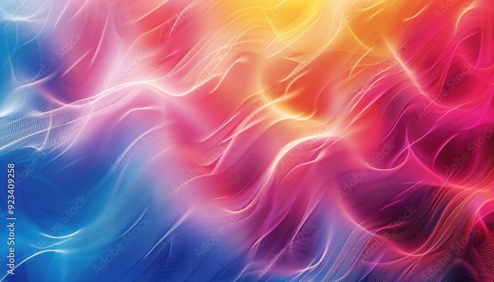 Abstract colorful waves with a blend of red, orange, pink, and blue tones Abstract colorful waves with a blend of red, orange, pink, and blue tones