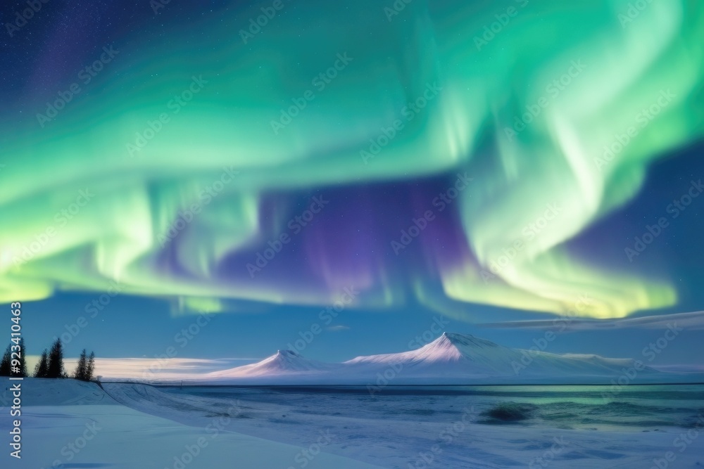 Aurora Borealis in the night sky Aurora Borealis in the night sky