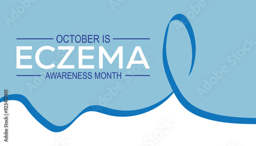 Eczema Awareness Month is observed every year on October. Holiday concept background, placard, banner design template Vector illustration background design.