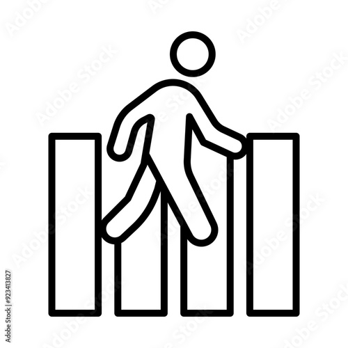 Pedestrian line icon